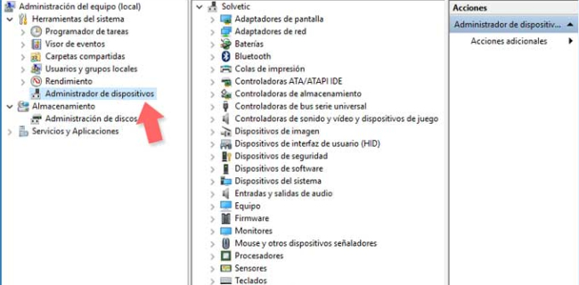 Cómo saber cuál es la tarjeta gráfica tiene mi PC - Acceso desde el administrador de dispositivos