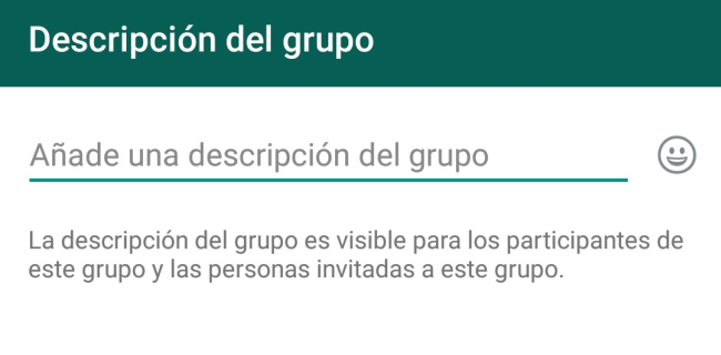 Cómo personalizar el mensajero WhatsApp - Añadir una descripción a los grupos