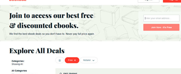 18 páginas webs para descargar libros gratis para Kindle - Bookbub
