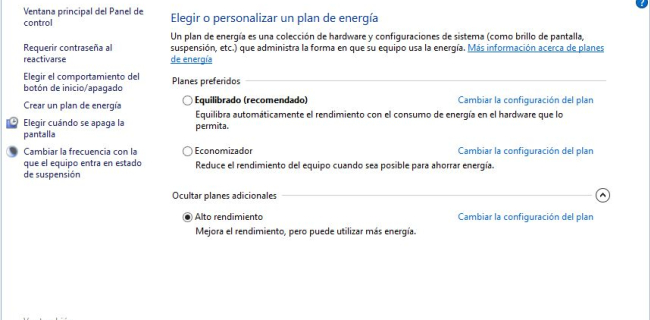 Optimizar PC: recupera la velocidad si va lento y acelera el PC - Cambia las opciones de energía de tu ordenador