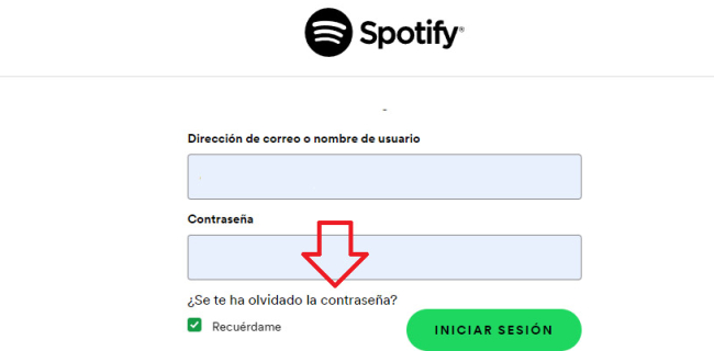 Cómo cambiar la contraseña de Spotify - Cambiar contraseña de Spotify si no recuerdas la actual