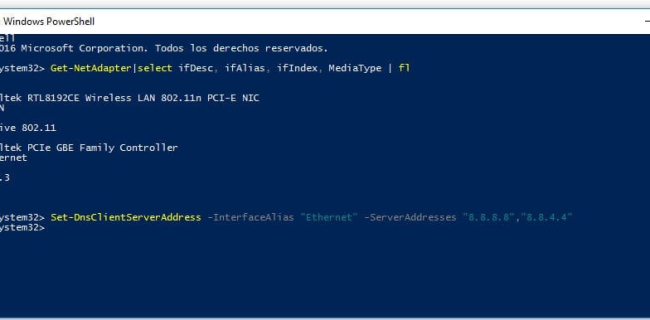 Qué hacer cuando el servidor DNS no responde - Cambiar la configuración del servidor DNS desde la línea de comandos