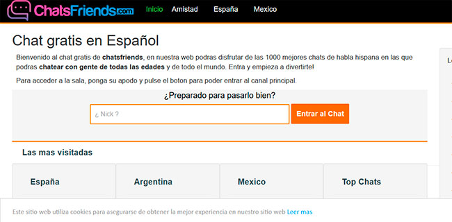 Páginas webs y apps de chat online gratis ¡en español! - Chatsfriends.com