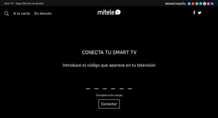 Cómo activar Mitele.es a la carta en una Smart TV - Paso a paso para disponer de los contenidos de Mitele.es en tu Smart TV
