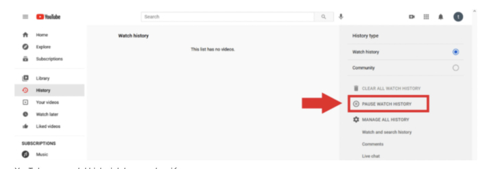 Cómo borrar el historial de búsquedas y reproducciones en YouTube - Cómo poner en pausa el historial de YouTube