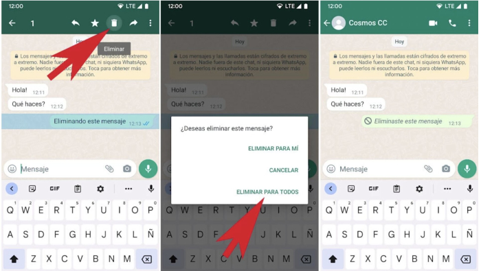 Cómo eliminar mensajes de WhatsApp para todos después de horas - Eliminar mensaje enviado por error