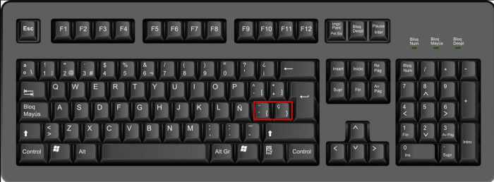 Cómo escribir el signo de la llave { } con el teclado - Escribir en Windows