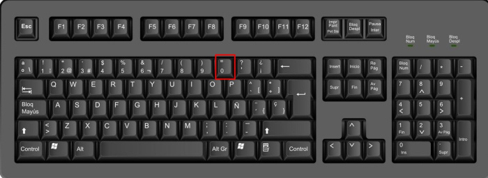 Cómo escribir el símbolo igual qué «=» con el teclado - Escribir en Windows