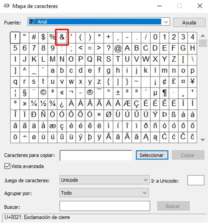 Cómo hacer el símbolo de ampersand «&» con el teclado - Escribir en Windows