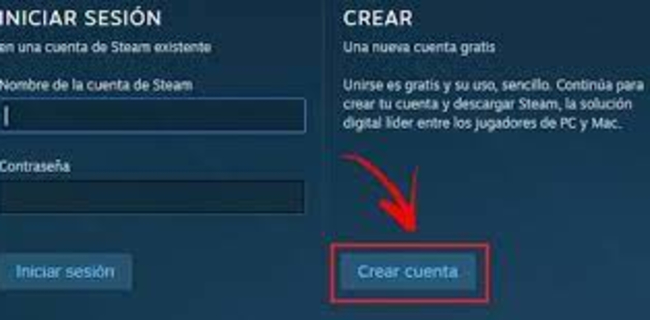 Cómo crear un cuenta en Steam - Crear una cuenta Steam mediante la aplicación