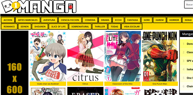 17 mejores páginas web para leer manga online - D1 manga