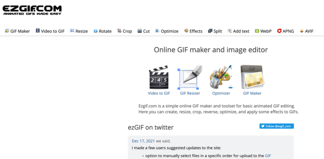 Cómo descargar archivos GIF animados de Google, Twitter, Facebook y otros - Descargar GIF desde Ezgif.com