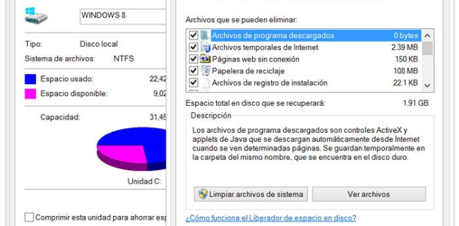 Optimizar PC: recupera la velocidad si va lento y acelera el PC - Ejecuta el liberador de espacio en disco
