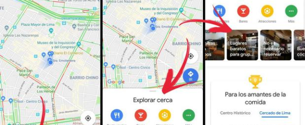 Cómo encontrar restaurantes cerca de mi ubicación con Google Maps - Explora los alrededores de un lugar con Google Maps