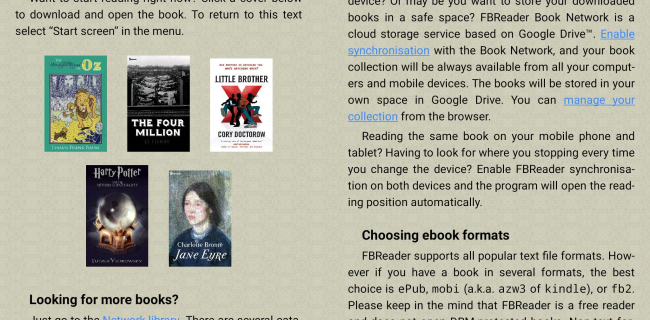 17 lectores de ebooks (epub) interesantes - FBReader