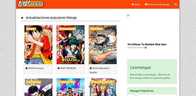 17 mejores páginas web para leer manga online - Leo mangas