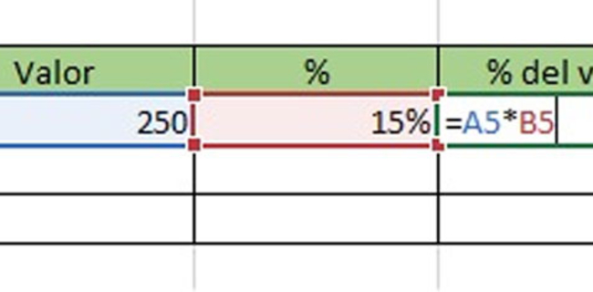 Cómo calcular un porcentaje en Excel - Método 3 – Monto del descuento a aplicar