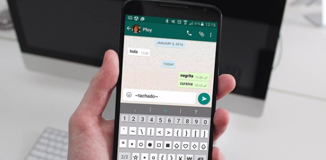 Cómo cambiar el tipo de letra o tipografía en WhatsApp - Método para usar letra tachada