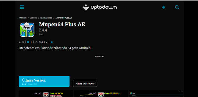 Mejores emuladores de Nintendo 64 - Mupen64Plus AE