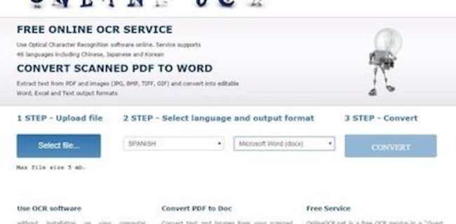 7 servicios para convertir una imagen JPG o PNG a Word editable - Onlineocr