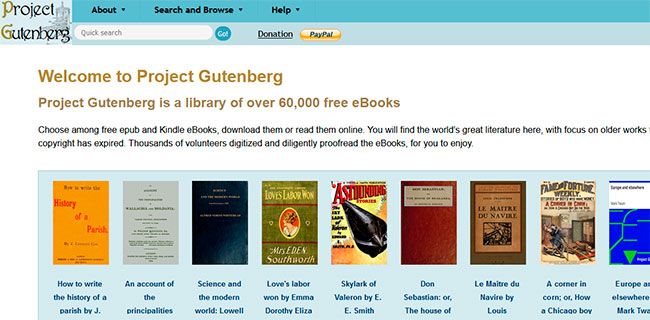 Alternativas a Megaepubs - Proyect Gutenberg
