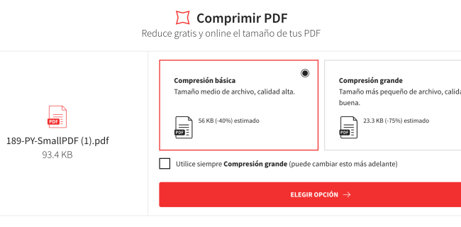 Cómo convertir archivos a PDF con SmallPDF - Reducir el tamaño del PDF