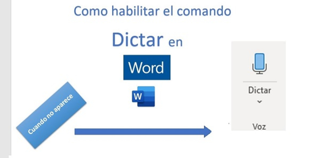 Cómo dictar en Word - Solucionar problema al activar el modo de dictado de voz