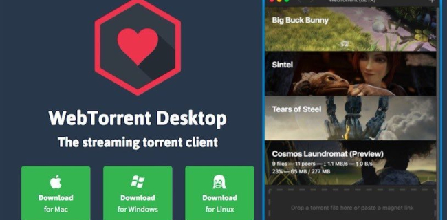 Clientes BitTorrent: aplicaciones y programas para descargar torrents - WebTorrent Desktop